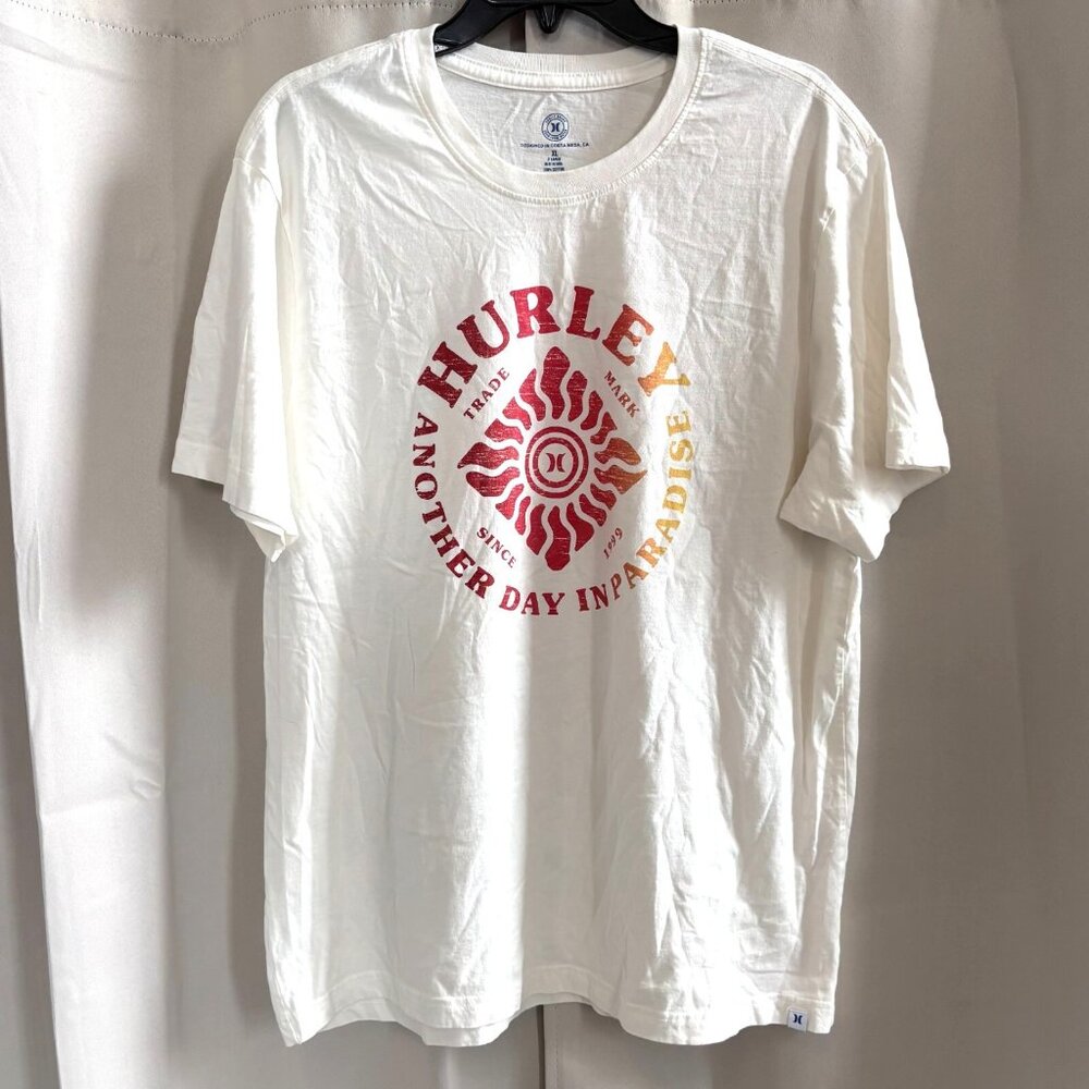 Hurley Mens Shirt Size XL Another Day in Paradise Crew Neck Cotton Y2K 18197x